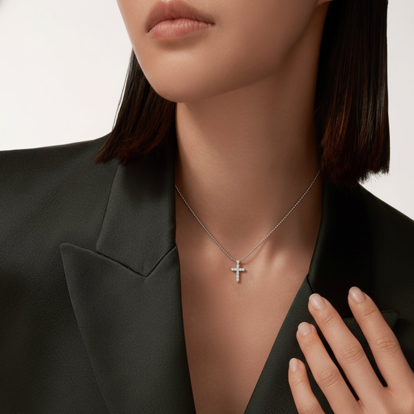 Military White Necklace