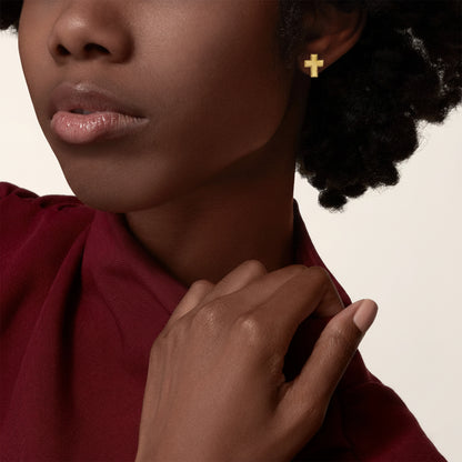 Cross Stud Earring