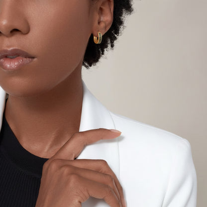 Gems Black Earrings