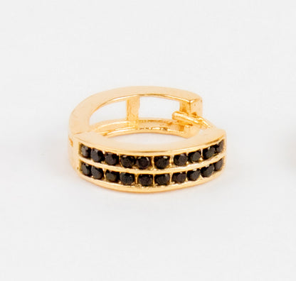 Gems Black Earrings