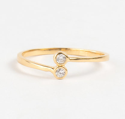Double Zircon Ring