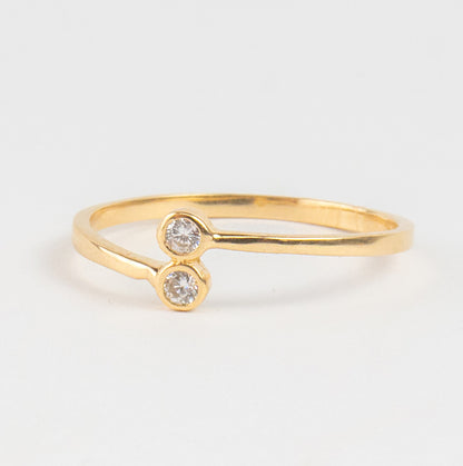 Double Zircon Ring