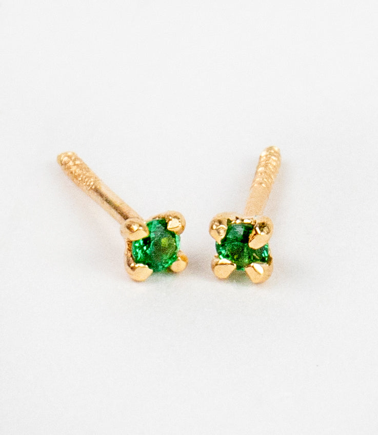 Green Gem Stud Earring