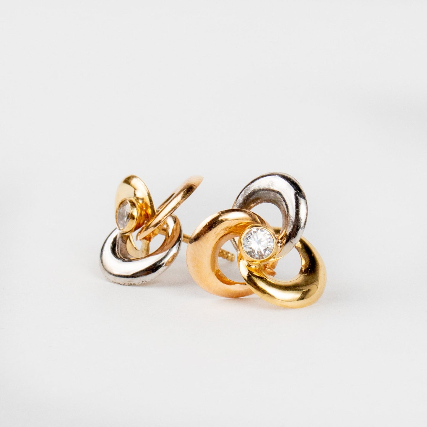 Three Golds Stud Earring