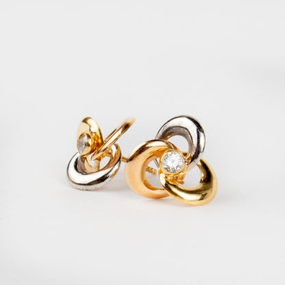 Three Golds Stud Earring