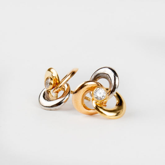 Three Golds Stud Earring