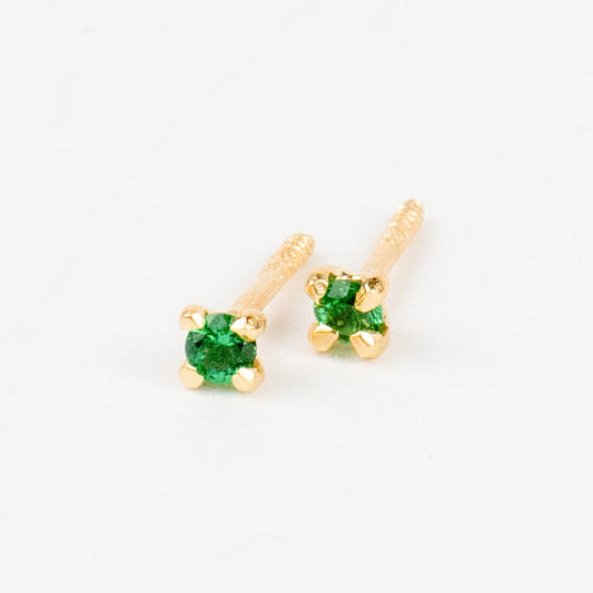 Green Gem Stud Earring