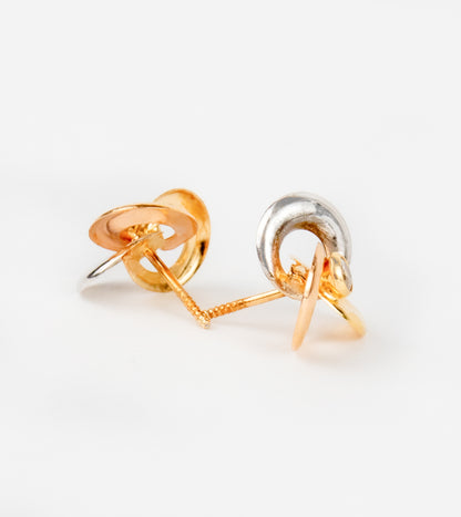 Three Golds Stud Earring