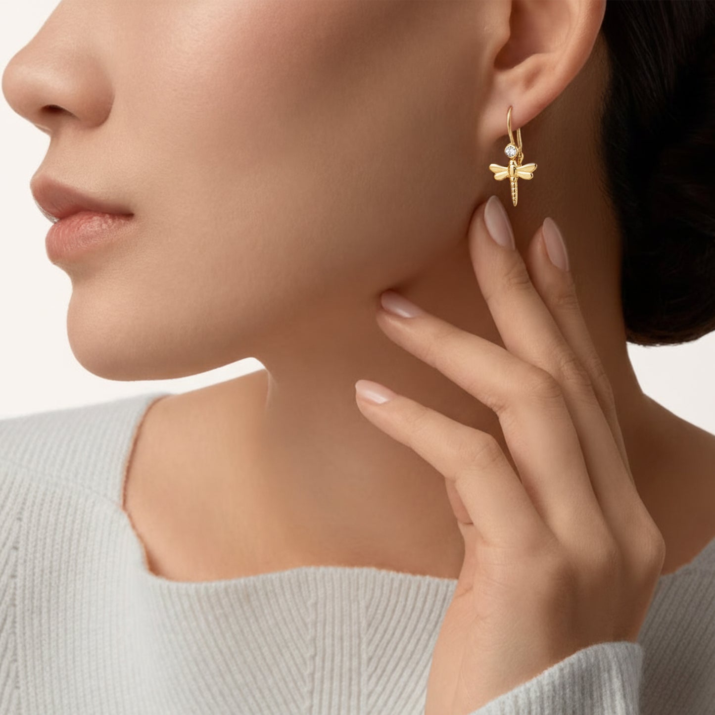 Long Dragonfly Earring