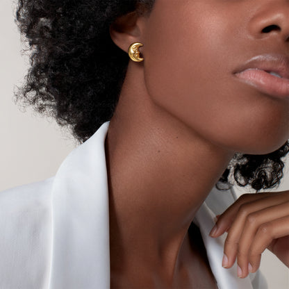 Moon Stud Earring
