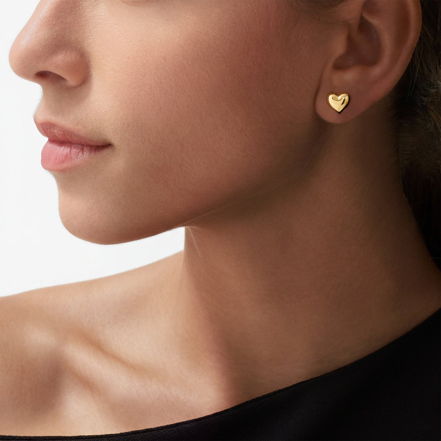 Stud Earring Hollow Heart