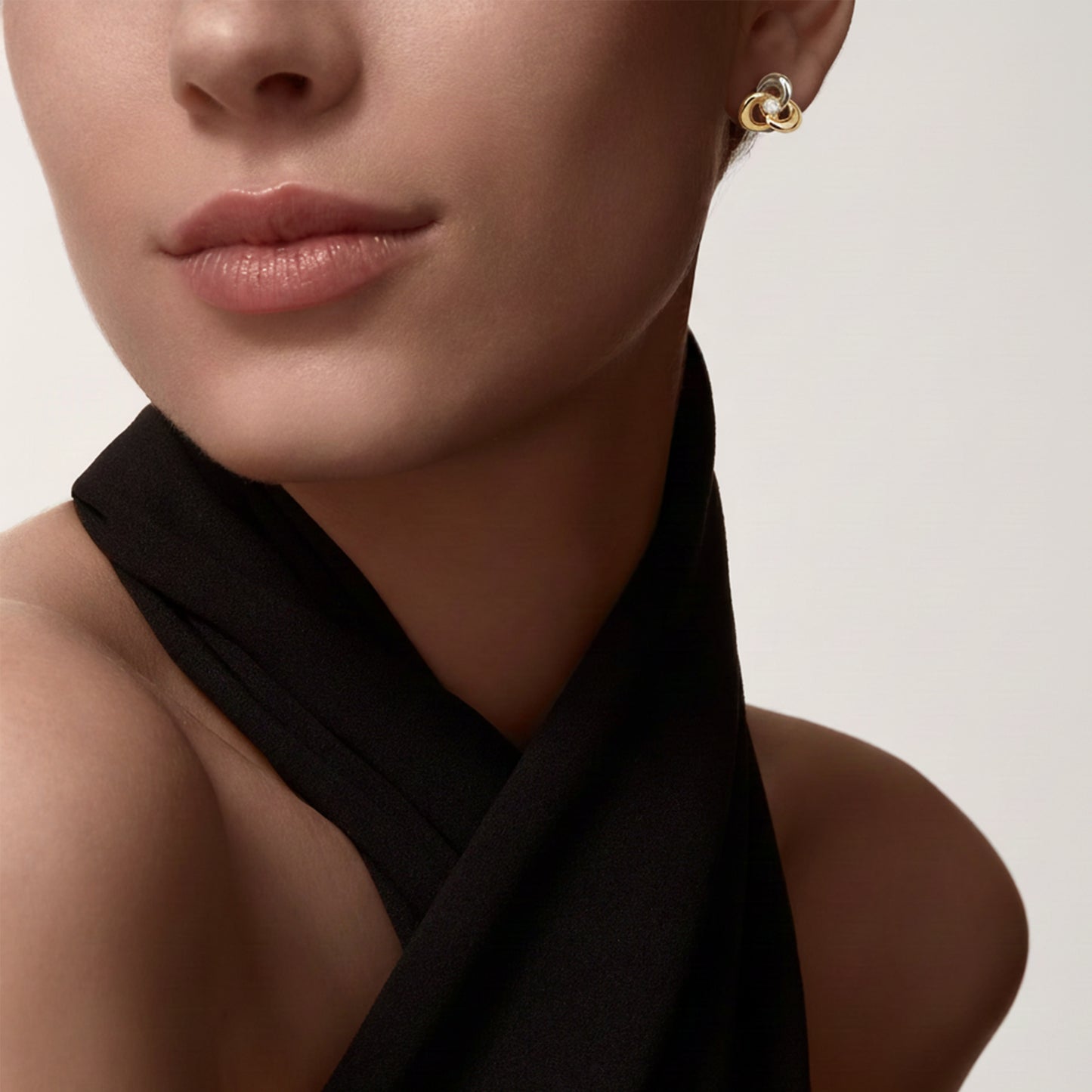 Three Golds Stud Earring